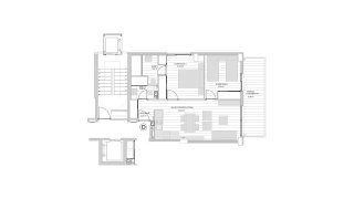 Apartment floor plan, 2 bedrooms in DUNARA RESORT No. 4